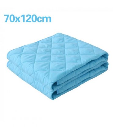 Washable Absorbent Incontinence Bed Pads Mats Sheet Mattress Reusable Protector-Blue 70*120cm