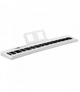 GPPS02-106/Y205 88 Key Folding Piano Semi-Weighted Standard Keyboards Digital Piano with MIDI Bluetooth, Handbag，Headphone，for Piano Lover white color
