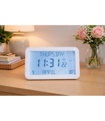 Backlit Easy to Read Full Disclosure Clock White