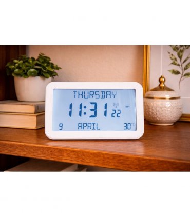 Backlit Easy to Read Full Disclosure Clock White