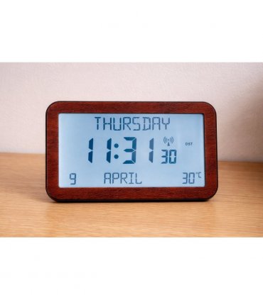 Backlit Easy to Read Full Disclosure Clock Wood