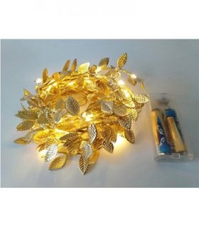 String LED Lights- Gold Leaf Design