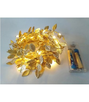 String LED Lights- Gold Leaf Design