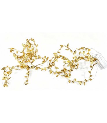 String LED Lights- Gold Leaf Design
