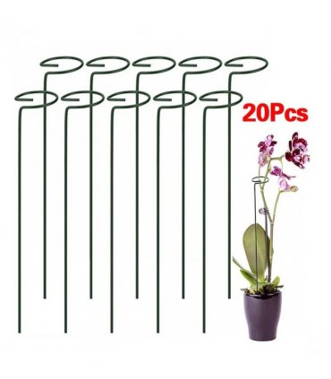 20Pcs Metal Plant Bow Stand Stake Strong Round Garden For Flower Support Y UK
