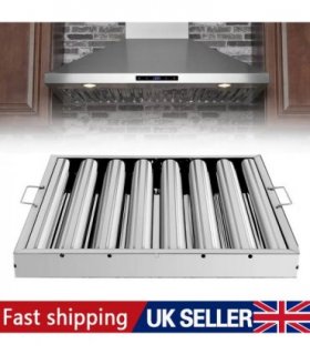 Canopy Grease Baffle Filter Stainless Steel Kitchen Extraction Hood 495x495mm