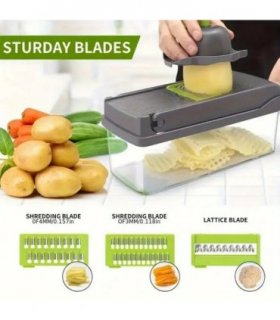 16 in 1 Vegetable Chopper Salad Fruit Mandolin Slicer Food Dicer Cutter Peeler