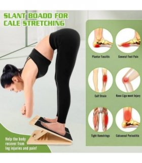 Wooden Slant Board Calf Stretcher Folded for Yoga Workout Calf Incline Board