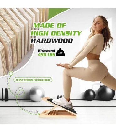 Wooden Slant Board Calf Stretcher Folded for Yoga Workout Calf Incline Board