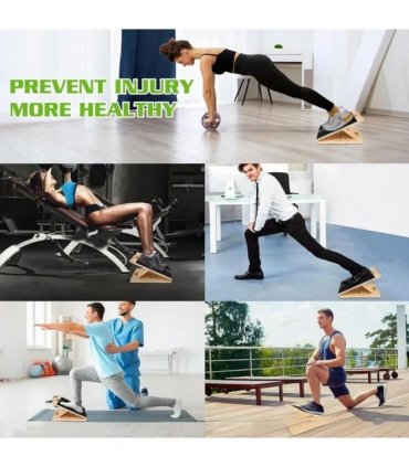 Wooden Slant Board Calf Stretcher Folded for Yoga Workout Calf Incline Board