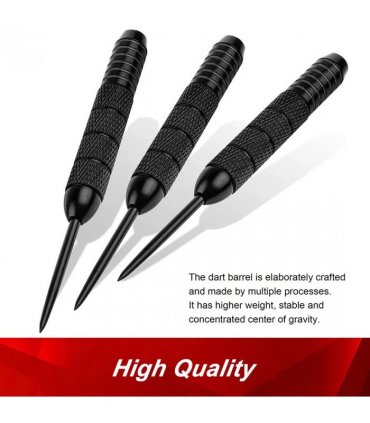 6 PCS 24g Professional Tungsten Darts Tip Set Steel Shaft 12 Flights With Case