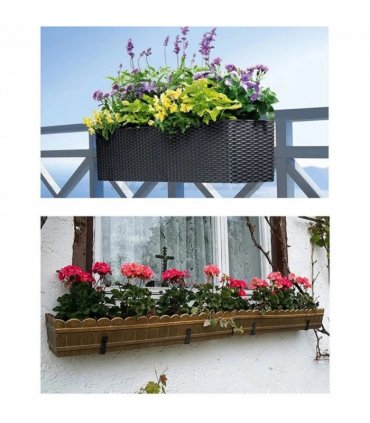 4 PCS Adjustable Window Planter Box Brackets Universal Window Box Holder