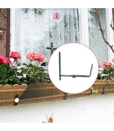 4 PCS Adjustable Window Planter Box Brackets Universal Window Box Holder