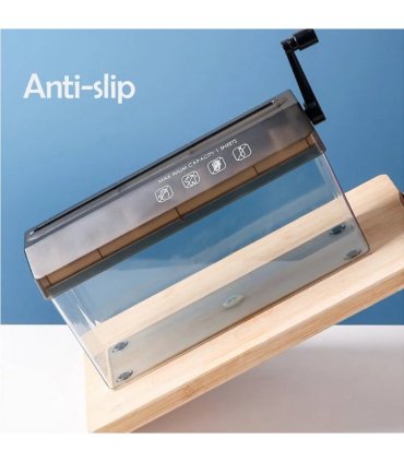NEW Hand Manual Desktop Office A4 Paper Shredder Strip Cut Shredding w/ Wastebasket UK