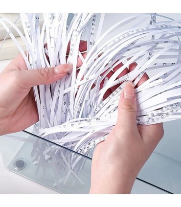 NEW Hand Manual Desktop Office A4 Paper Shredder Strip Cut Shredding w/ Wastebasket UK