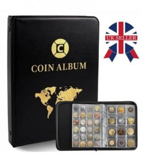 420 ALBUM COIN BOOK MONEY COLLECTING COLLECTION PENNY STORAGE CASE HOLDER FOLDER