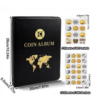 420 ALBUM COIN BOOK MONEY COLLECTING COLLECTION PENNY STORAGE CASE HOLDER FOLDER