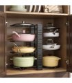 Adjustable Pan Organiser Pot Saucepan Kitchen Storage Rack Holder Sturdy Shelf