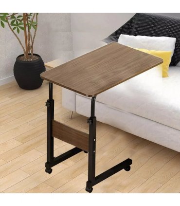 Height Adjustable Mobile Over Bed Table Hospital Overbed Aid Desk Laptop Tray