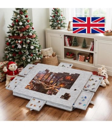 Felt Jigsaw Puzzle Board Portable Puzzle Storage-Table w/ 6 Slid Drawer 1000pcs