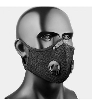 2PC Breathable Carbon Filter Face Mask with Valve – Reusable for Sports/Outdoors
