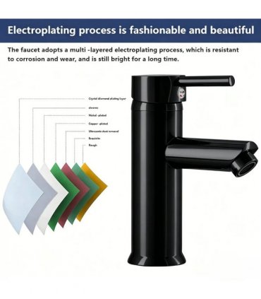 Cisivis Cloakroom Modern Bathroom Basin Sink Mono Chrome Mixer Tap Waste UK
