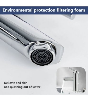 Cisivis Cloakroom Modern Bathroom Basin Sink Mono Chrome Mixer Tap Waste New