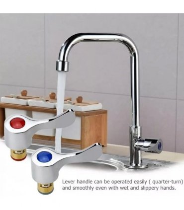 2Sets Faucet Handle And Turn Tap G1/2 Handle Knob Lever Taps Tops Valves Kits f