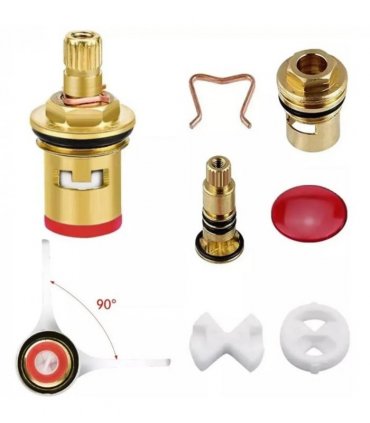 2Sets Faucet Handle And Turn Tap G1/2 Handle Knob Lever Taps Tops Valves Kits f