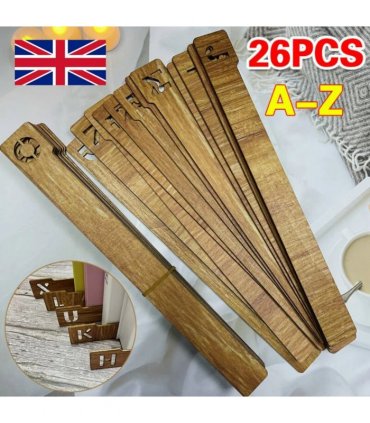 26PCS Vinyl Record Dividers Premium-Wooden Music Divider for Lps-and Record UK