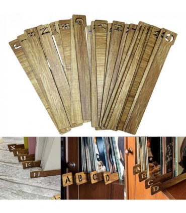 26PCS Vinyl Record Dividers Premium-Wooden Music Divider for Lps-and Record UK