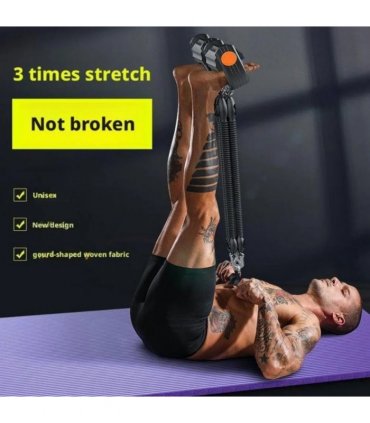 Pedal Resistance Band with 4 Tubes, Adjustable 25-100lb Full Body Workout for