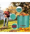 2X 272L Large Garden Waste Bags Refuse Heavy Duty Sacks Grass Leaves Rubbish Bag
