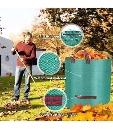 2X 272L Large Garden Waste Bags Refuse Heavy Duty Sacks Grass Leaves Rubbish Bag