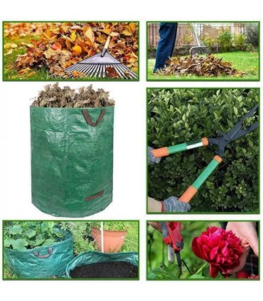 2X 272L Large Garden Waste Bags Refuse Heavy Duty Sacks Grass Leaves Rubbish Bag
