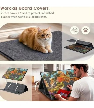 1000Pcs jigsaw Puzzle Board Portable Felt Puzzle Plateau 6 Drawers Puzzle Table