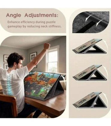1000Pcs jigsaw Puzzle Board Portable Felt Puzzle Plateau 6 Drawers Puzzle Table