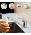 Modern Kitchen Sink Mixer Taps Swivel Spout Single Lever Tap Luna Mono Chrome UK