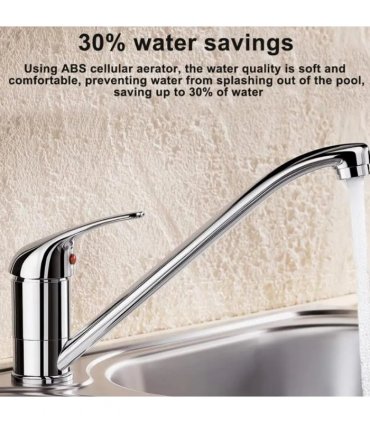 Modern Kitchen Sink Mixer Taps Swivel Spout Single Lever Tap Luna Mono Chrome UK
