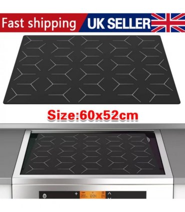 Large Induction Hob Protector Mat 52*60cm Silicone Heat Resistant-Mats Washable
