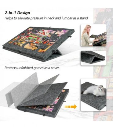 1000 Piece Puzzle Board Drawer Cover Portable Felt Fabric Jigsaw 30.3"x21.1"