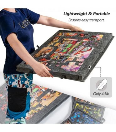 1000 Piece Puzzle Board Drawer Cover Portable Felt Fabric Jigsaw 30.3"x21.1"