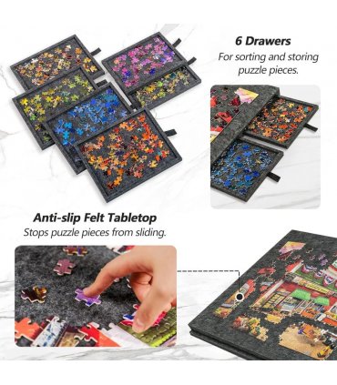 1000 Piece Puzzle Board Drawer Cover Portable Felt Fabric Jigsaw 30.3"x21.1"