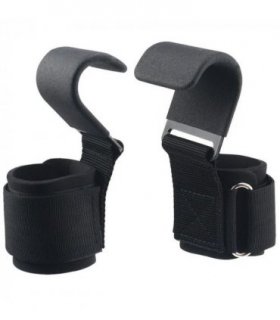 2Pcs Weight Lifting Hooks Gym Training Wrist Support Straps Bar Lifting Grips R