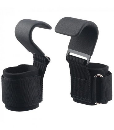 2Pcs Weight Lifting Hooks Gym Training Wrist Support Straps Bar Lifting Grips R