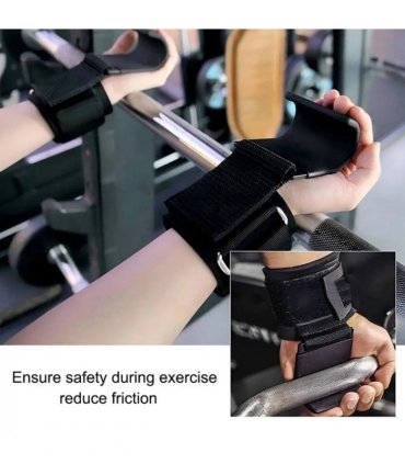 2Pcs Weight Lifting Hooks Gym Training Wrist Support Straps Bar Lifting Grips R