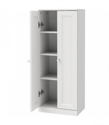 HOMCOM Narrow Bathroom Cabinet, Slim Storage Cabinet with 2 Doors & 4 Tiers, Freestanding Narrow Cupboard