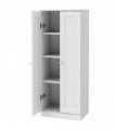 HOMCOM Narrow Bathroom Cabinet, Slim Storage Cabinet with 2 Doors & 4 Tiers, Freestanding Narrow Cupboard