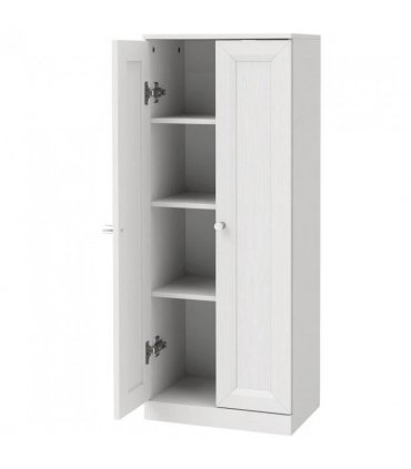 HOMCOM Narrow Bathroom Cabinet, Slim Storage Cabinet with 2 Doors & 4 Tiers, Freestanding Narrow Cupboard