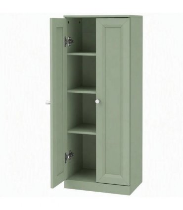 HOMCOM Narrow Bathroom Cabinet, Slim Storage Cabinet with 2 Doors & 4 Tiers, Freestanding Narrow Cupboard